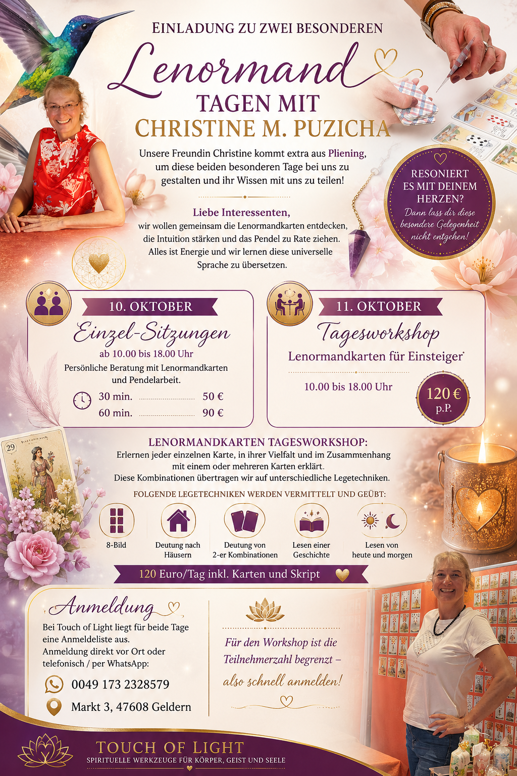 ✨ Zwei besondere Tage bei Touch of Light ✨ Mit Christine M. Puzicha